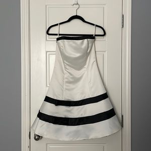 Black and white dress with bow detail